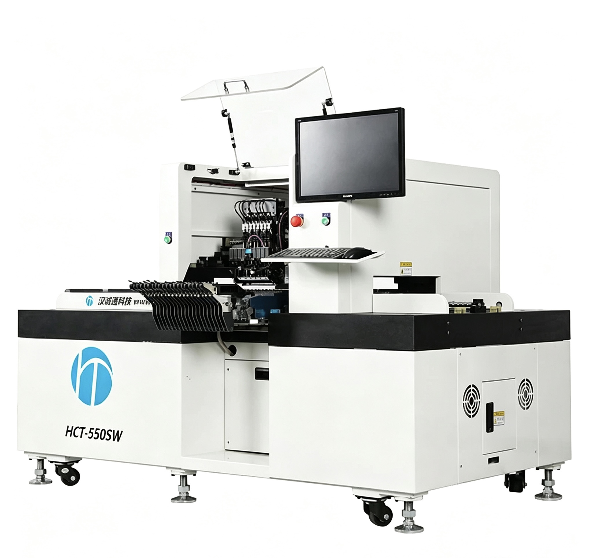 HCT- 550SW Semi Automatic 10 Heads LED Pick and Place Machine